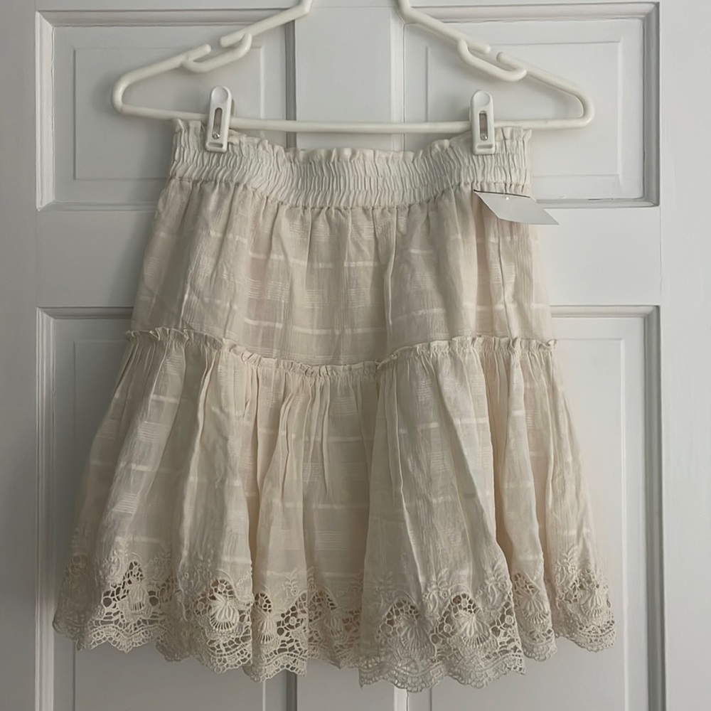 MISA Maryel Skirt in cream NWT